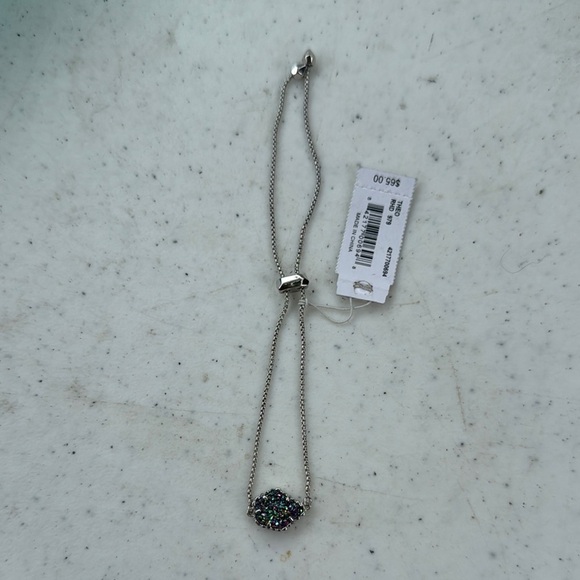Kendra Scott Theo bracelet genuine drusy in multi colored hue. Adjustable. NWT. - Picture 3 of 5